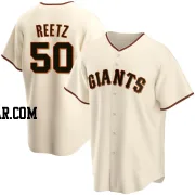 Jakson Reetz Men's San Francisco Giants Cream Replica Home Jersey