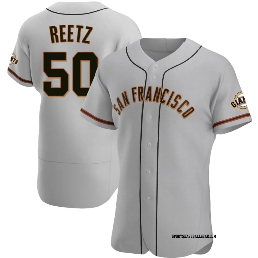 Jakson Reetz Men's San Francisco Giants Gray Authentic Road Jersey