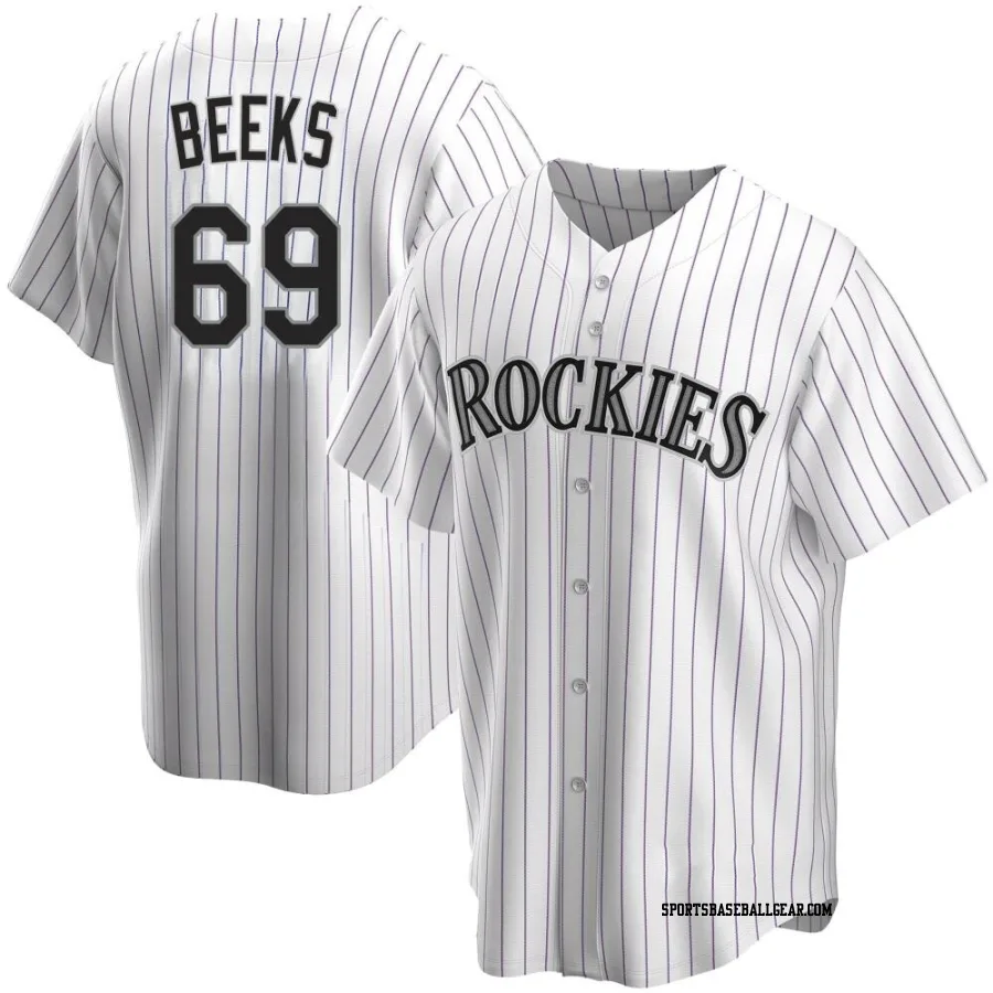 Jalen Beeks Men's Colorado Rockies White Replica Home Jersey