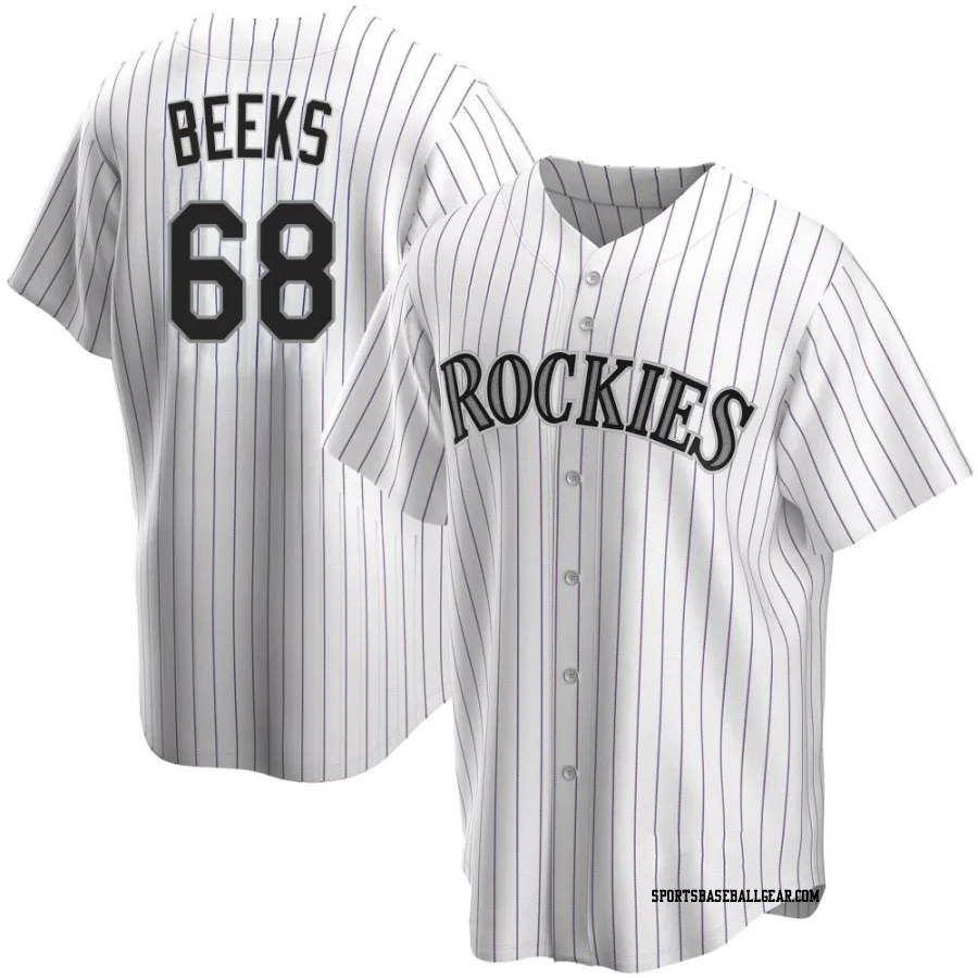 Jalen Beeks Men's Colorado Rockies White Replica Home Jersey