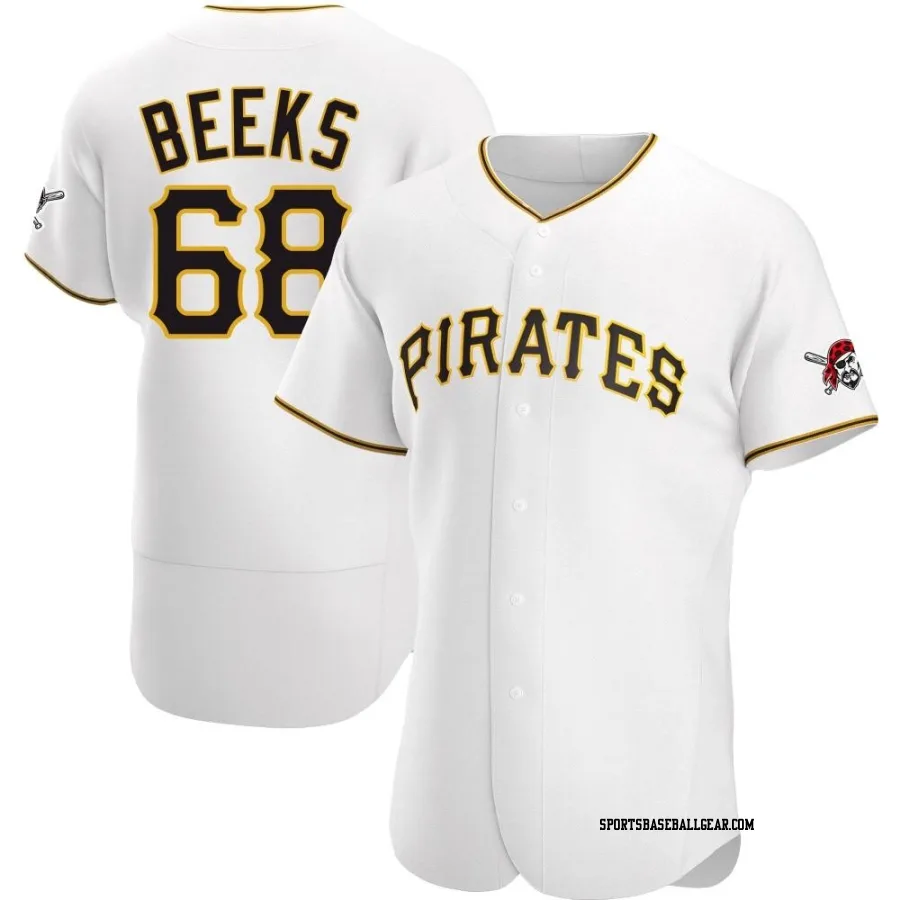 Jalen Beeks Men's Pittsburgh Pirates White Authentic Home Jersey