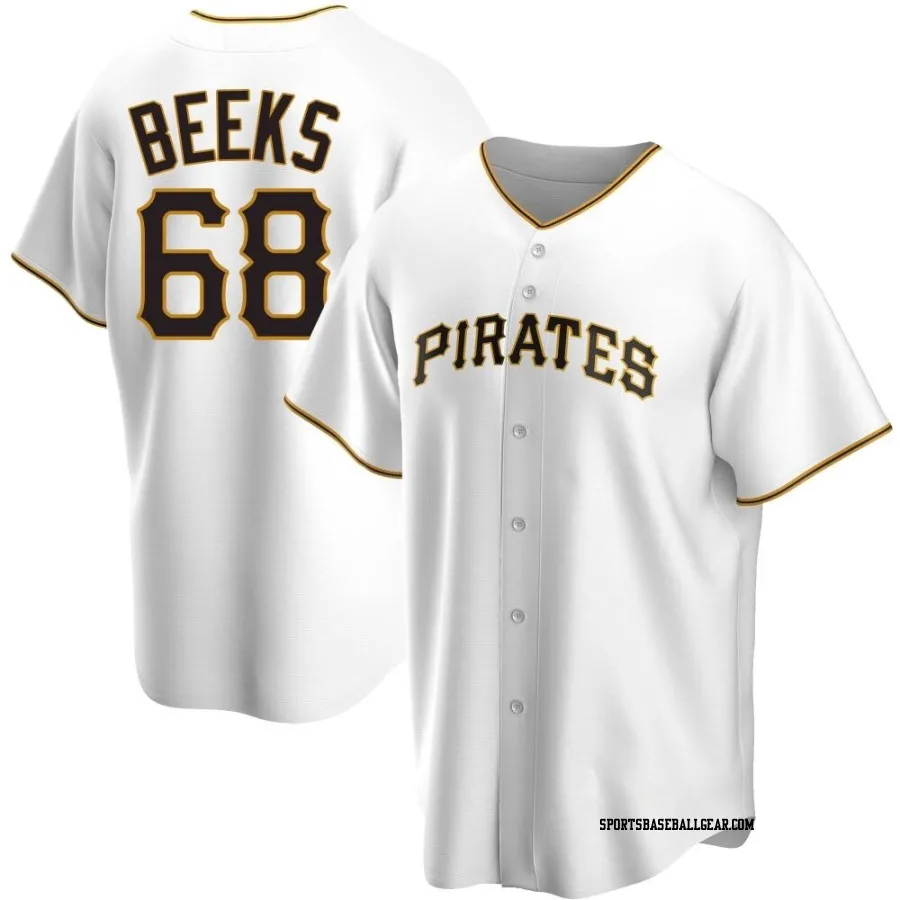 Jalen Beeks Men's Pittsburgh Pirates White Replica Home Jersey