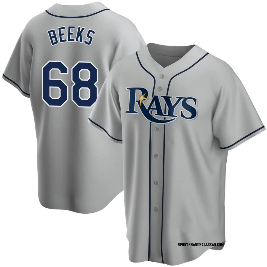 Jalen Beeks Men's Tampa Bay Rays Gray Replica Road Jersey