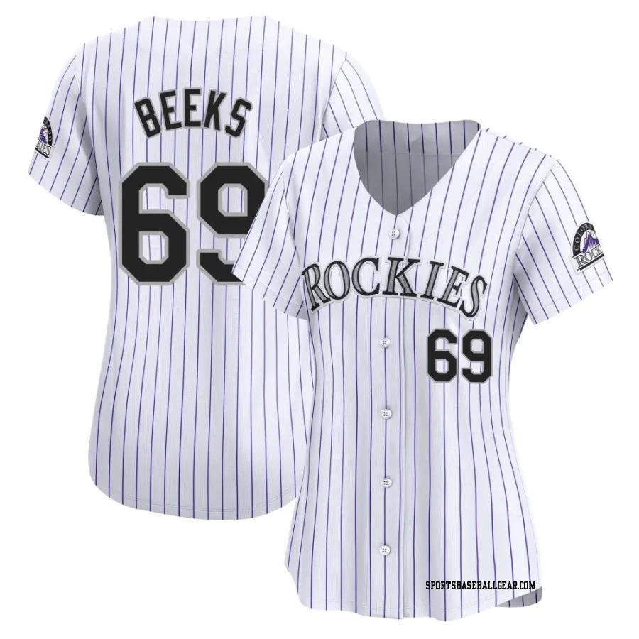 Jalen Beeks Women's Colorado Rockies White Limited Home Jersey