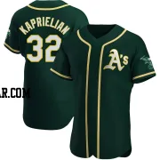 James Kaprielian Men's Oakland Athletics Green Authentic Alternate Jersey