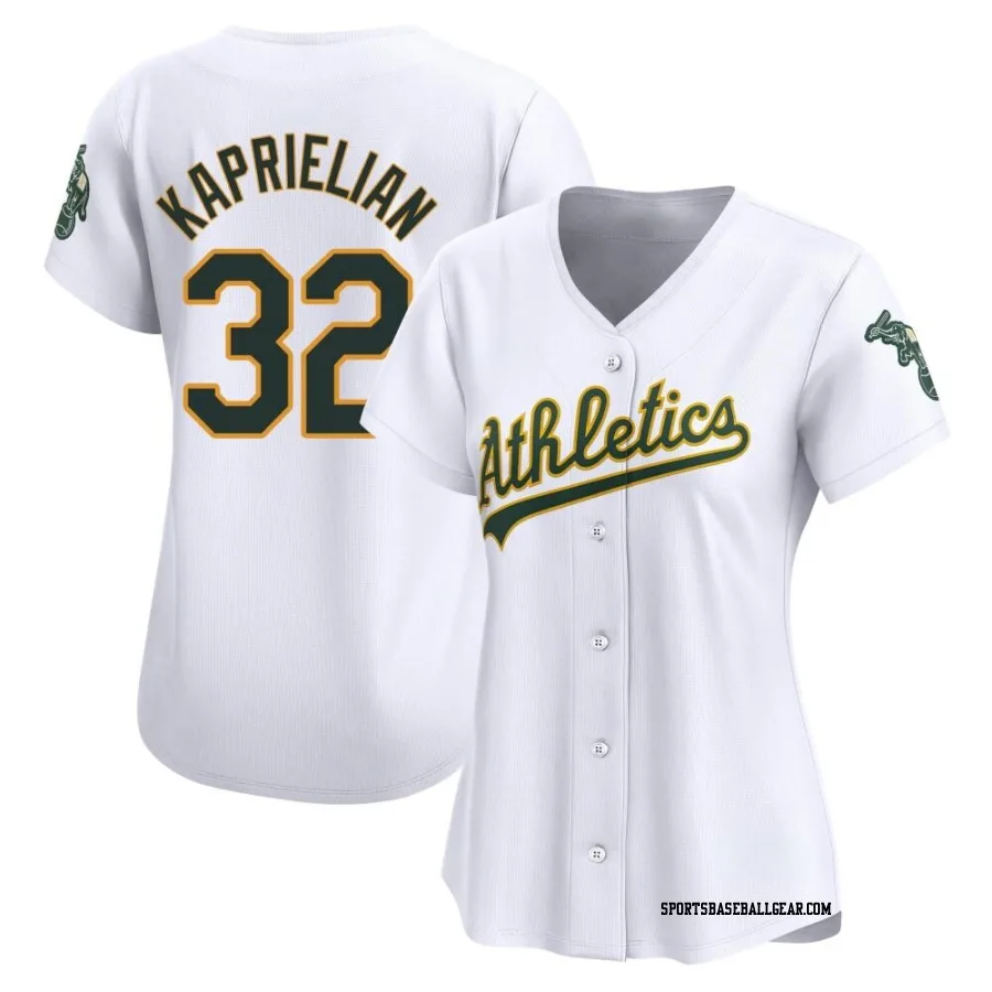 James Kaprielian Women's Oakland Athletics White Limited Home Jersey