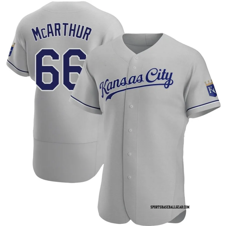 James McArthur Men's Kansas City Royals Gray Authentic Road Jersey