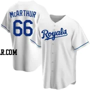 James McArthur Men's Kansas City Royals White Replica Home Jersey