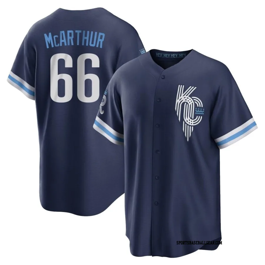 James McArthur Youth Kansas City Royals Navy Replica 2022 City Connect Jersey