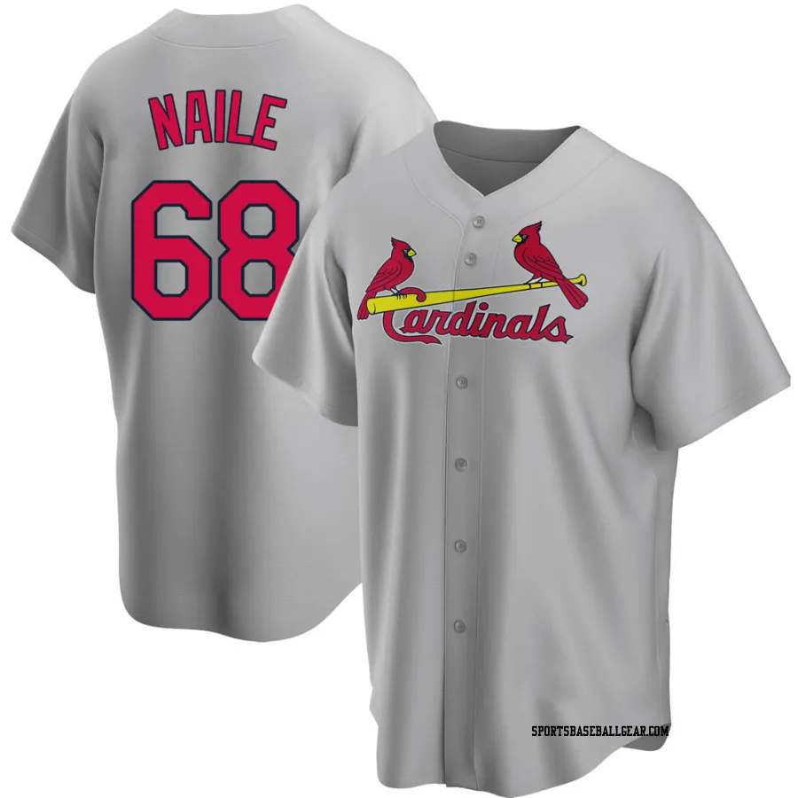 James Naile Men's St. Louis Cardinals Gray Replica Road Jersey