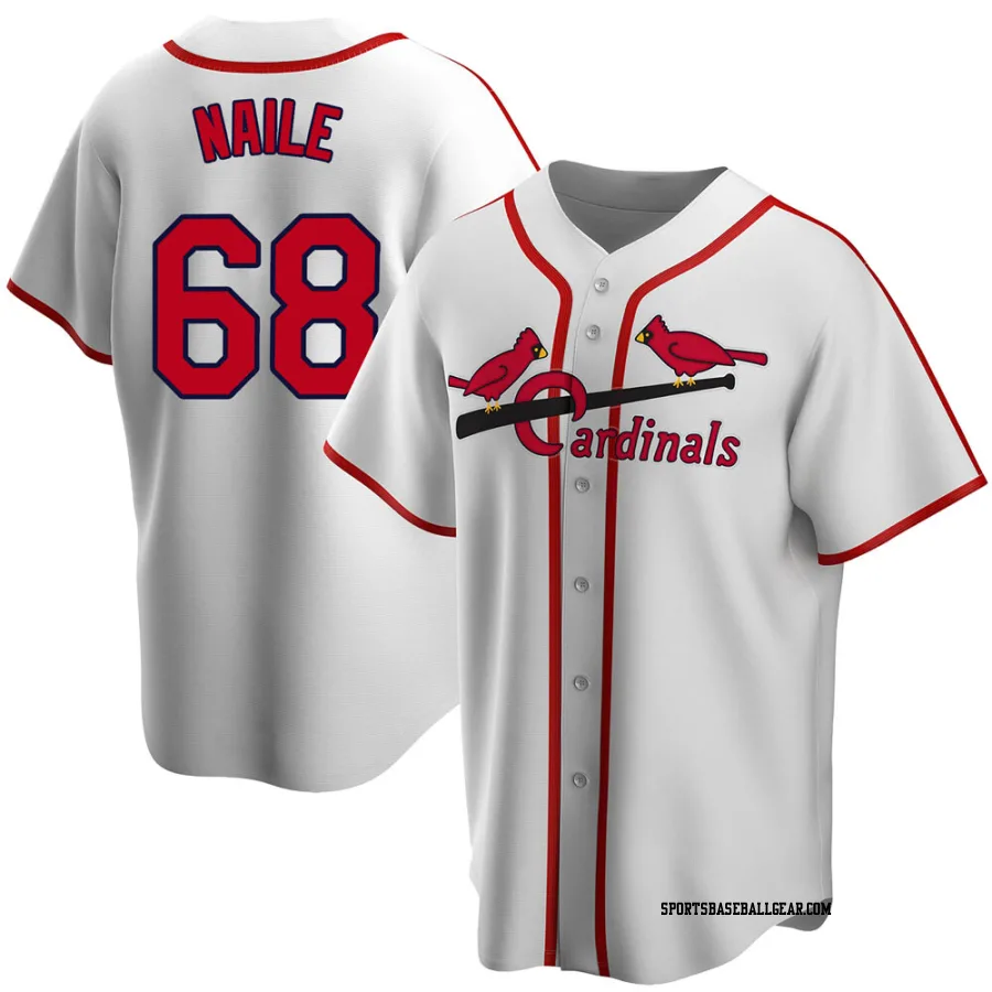 James Naile Men's St. Louis Cardinals White Home Cooperstown Collection Jersey