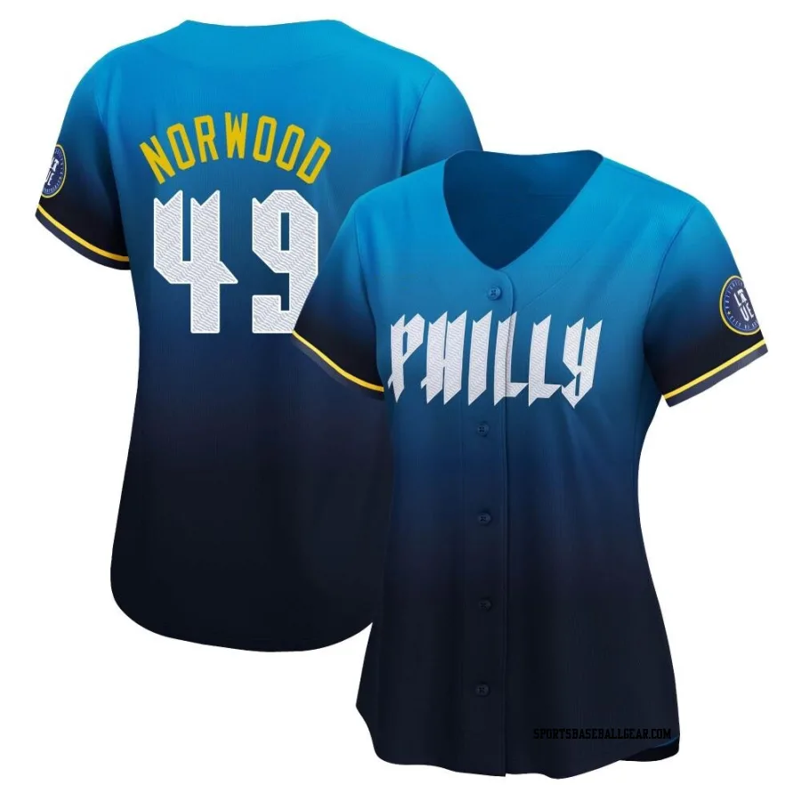 James Norwood Women's Philadelphia Phillies Blue Limited 2024 City Connect Jersey