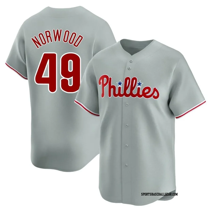 James Norwood Youth Philadelphia Phillies Gray Limited Away Jersey