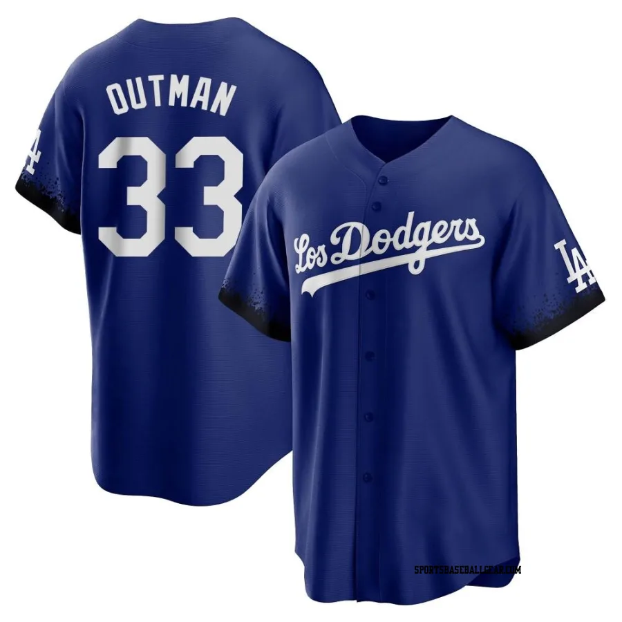 James Outman Men's Los Angeles Dodgers Royal Replica 2021 City Connect Jersey