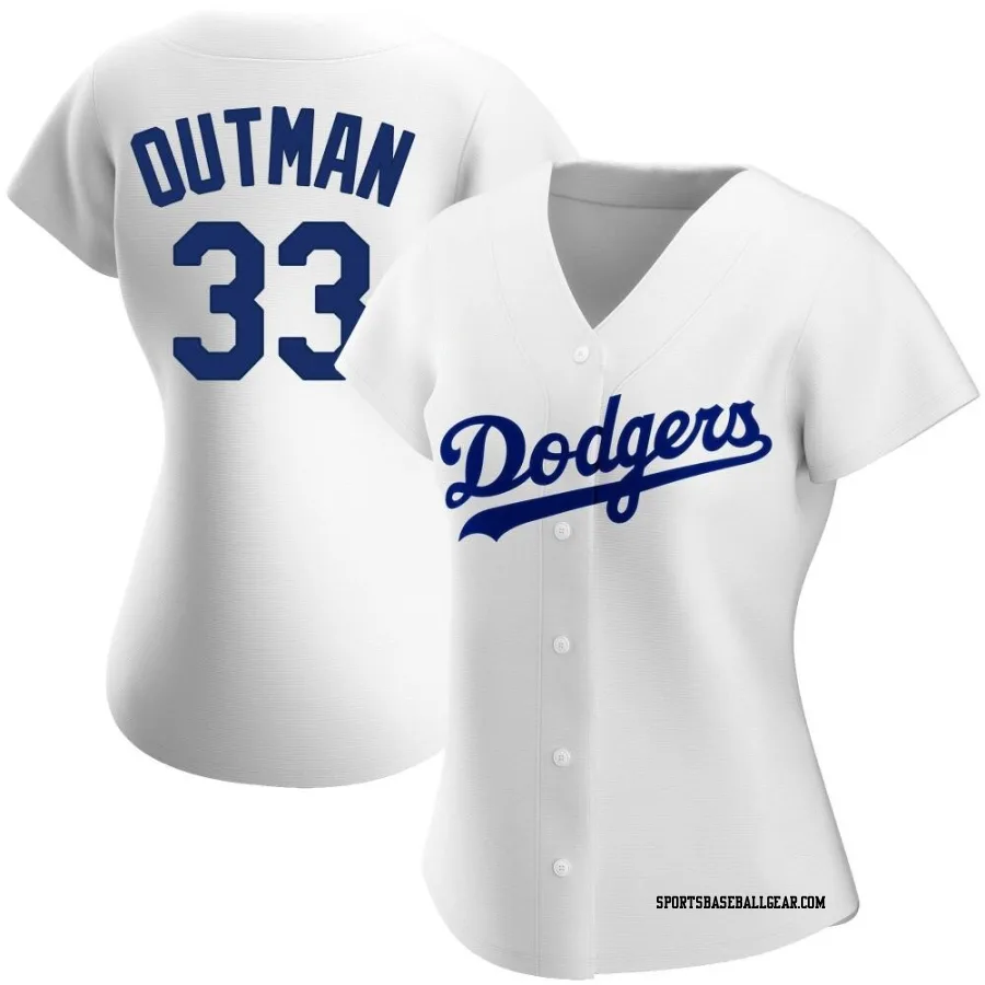 James Outman Women's Los Angeles Dodgers White Authentic Home Jersey