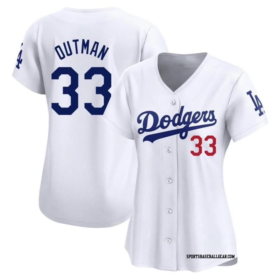 James Outman Women's Los Angeles Dodgers White Limited Home Jersey