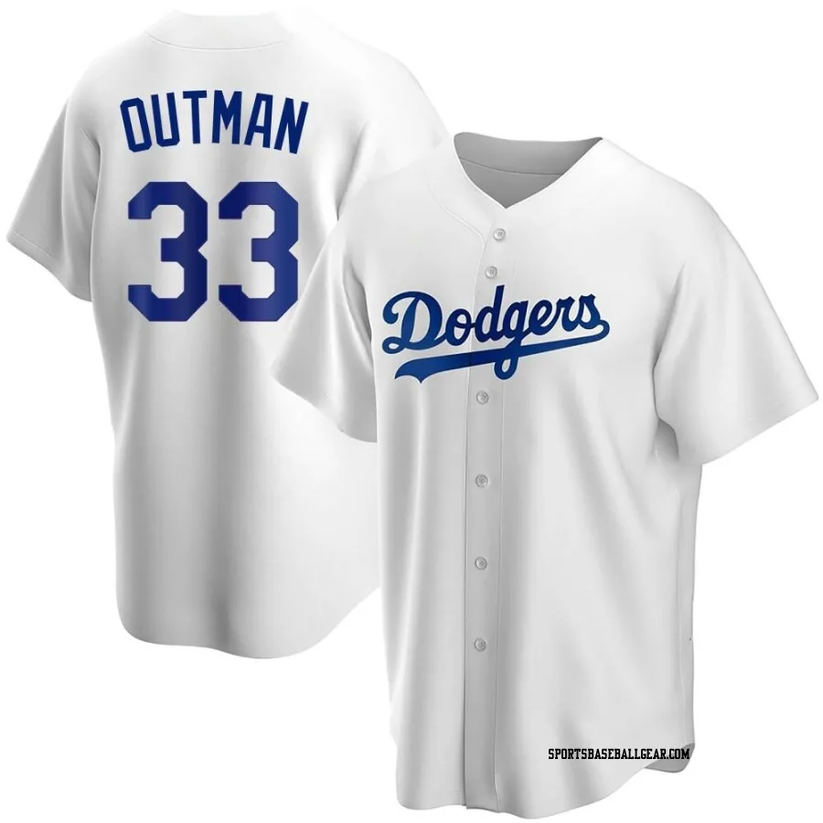 James Outman Youth Los Angeles Dodgers White Replica Home Jersey