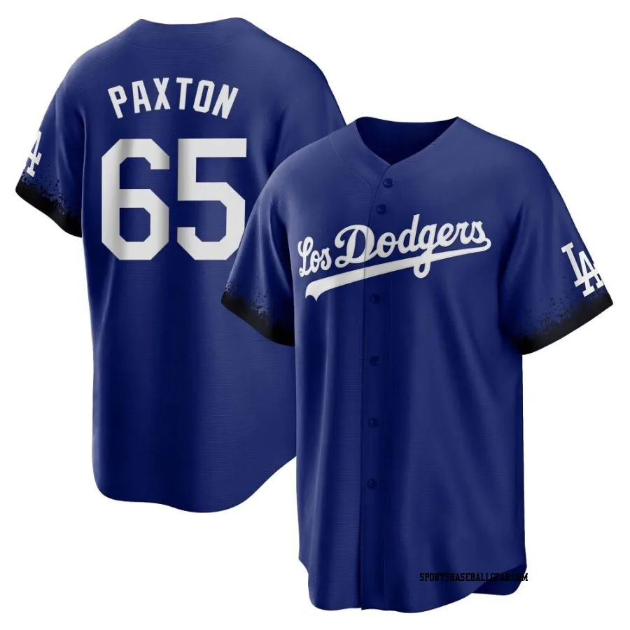 James Paxton Men's Los Angeles Dodgers Royal Replica 2021 City Connect Jersey