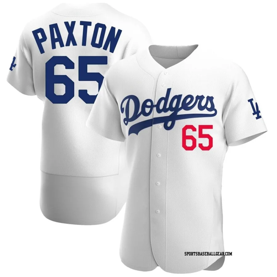 James Paxton Men's Los Angeles Dodgers White Authentic Home Jersey