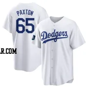 James Paxton Men's Los Angeles Dodgers White Replica 2024 World Tour Seoul Series Home Jersey