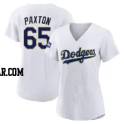 James Paxton Women's Los Angeles Dodgers White/Gold Authentic 2021 Gold Program Player Jersey