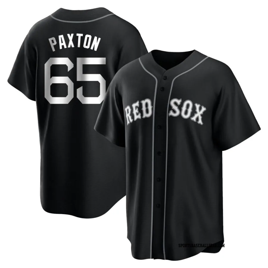 James Paxton Youth Boston Red Sox Black/White Replica Jersey