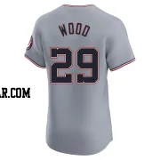 James Wood Men's Washington Nationals Gray Elite Road Jersey