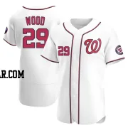 James Wood Men's Washington Nationals White Authentic Home Jersey