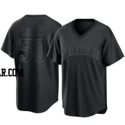 Jamie Moyer Men's Seattle Mariners Black Replica Pitch Fashion Jersey