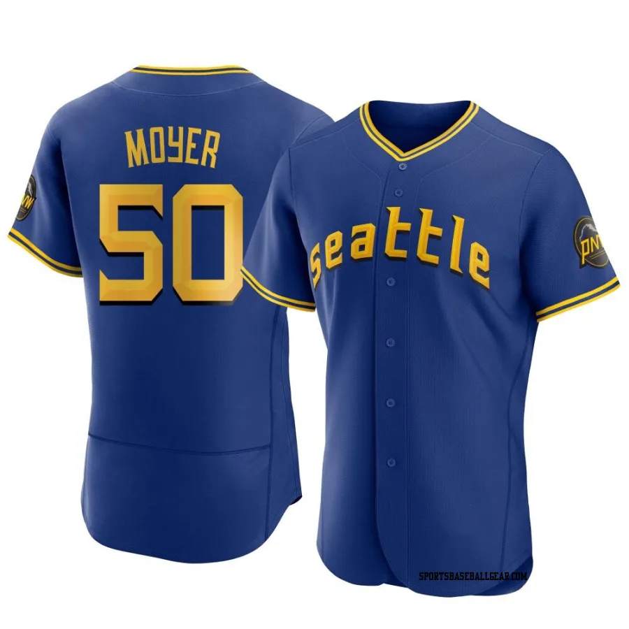 Jamie Moyer Men's Seattle Mariners Royal Authentic 2023 City Connect Jersey