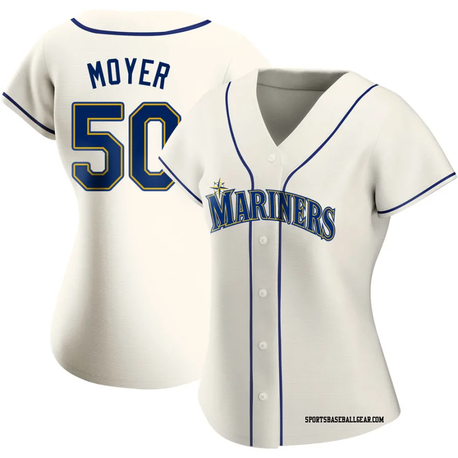 Jamie Moyer Women's Seattle Mariners Cream Replica Alternate Jersey