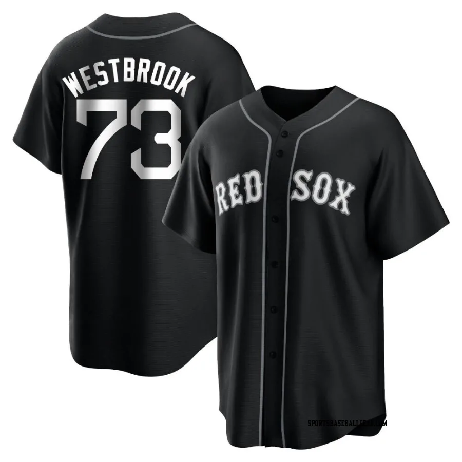 Jamie Westbrook Men's Boston Red Sox Black/White Replica Jersey