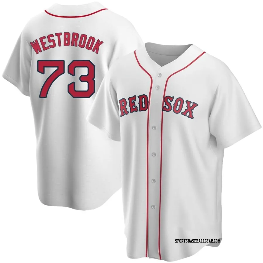 Jamie Westbrook Men's Boston Red Sox White Replica Home Jersey