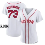 Jamie Westbrook Women's Boston Red Sox White Authentic 2021 Patriots' Day Jersey