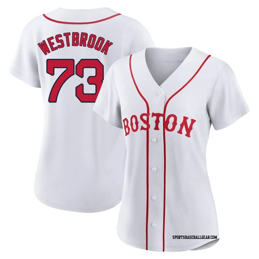 Jamie Westbrook Women's Boston Red Sox White Authentic 2021 Patriots' Day Jersey