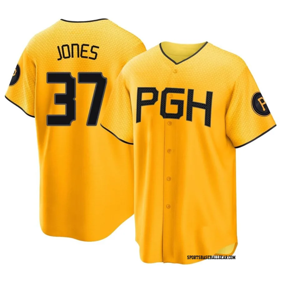 Jared Jones Men's Pittsburgh Pirates Gold Replica 2023 City Connect Jersey