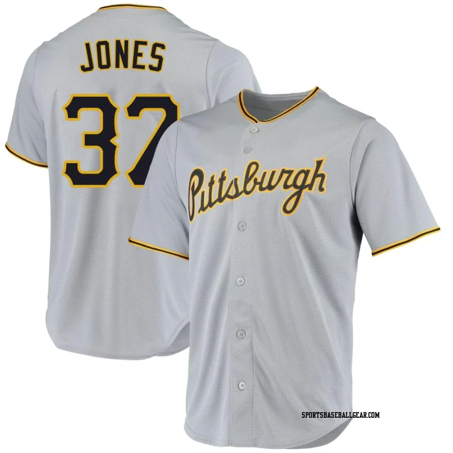 Jared Jones Men's Pittsburgh Pirates Gray Replica Road Jersey