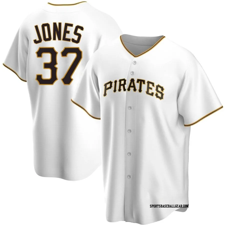 Jared Jones Men's Pittsburgh Pirates White Replica Home Jersey