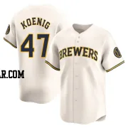 Jared Koenig Men's Milwaukee Brewers Cream Limited Home Jersey