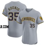 Jared Koenig Men's Milwaukee Brewers Gray Elite Road Jersey