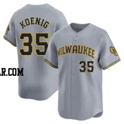 Jared Koenig Men's Milwaukee Brewers Gray Limited Away Jersey