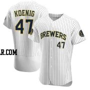 Jared Koenig Men's Milwaukee Brewers White Authentic Alternate Jersey