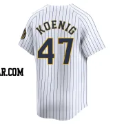 Jared Koenig Men's Milwaukee Brewers White Limited Alternate Jersey