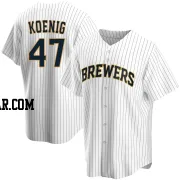 Jared Koenig Men's Milwaukee Brewers White Replica Home Jersey