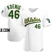 Jared Koenig Men's Oakland Athletics White Authentic Home Jersey