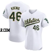 Jared Koenig Men's Oakland Athletics White Elite Home Jersey