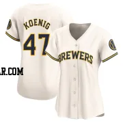 Jared Koenig Women's Milwaukee Brewers Cream Limited Home Jersey