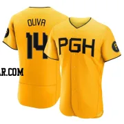 Jared Oliva Men's Pittsburgh Pirates Gold Authentic 2023 City Connect Jersey