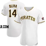 Jared Oliva Men's Pittsburgh Pirates White Authentic Home Jersey