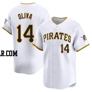 Jared Oliva Men's Pittsburgh Pirates White Limited Home Jersey